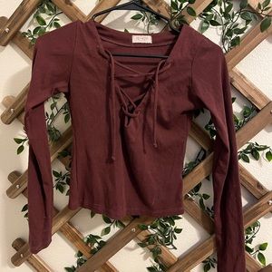 Xs maroon shirt from pacsun (: